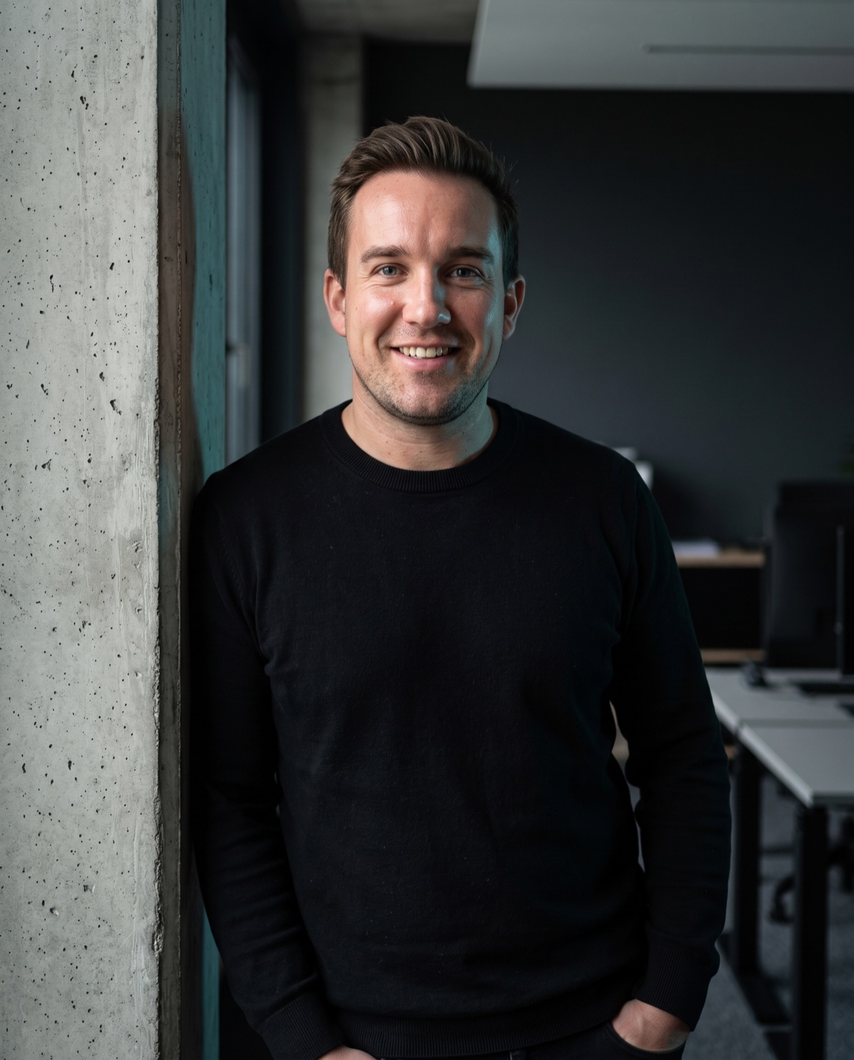 Felix Steinhäuser, Gründer von Vectimo, in seinem Büro